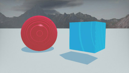 The dark rings are self-shadowing from not bumping the shadow ray's origin, or from not bumping it far enough. Shadow rays should typically be bumped about 1% of the radius of objects in a sphere tracer like this.