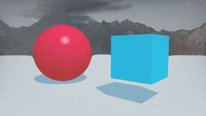 The ground plane appears distorted by the nearby surfaces where they intersect in 2D. Increase the number of ray march iterations and switch to using an analytic ground plane to correct this.