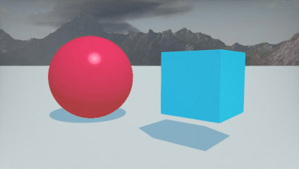 A correctly-rendered scene
